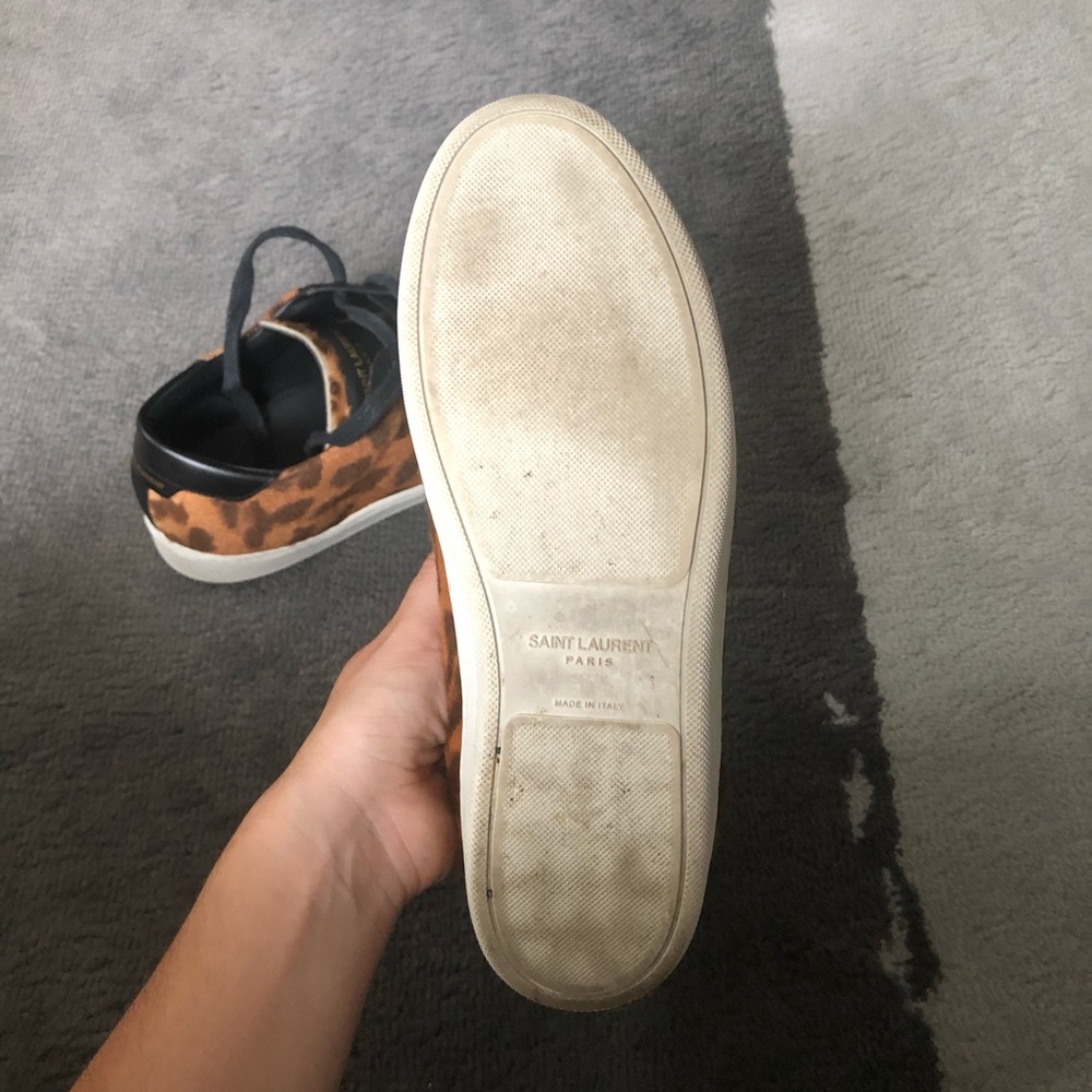 Saint Laurent Leopard Calf Hair Sneakers - Picture 5 of 5